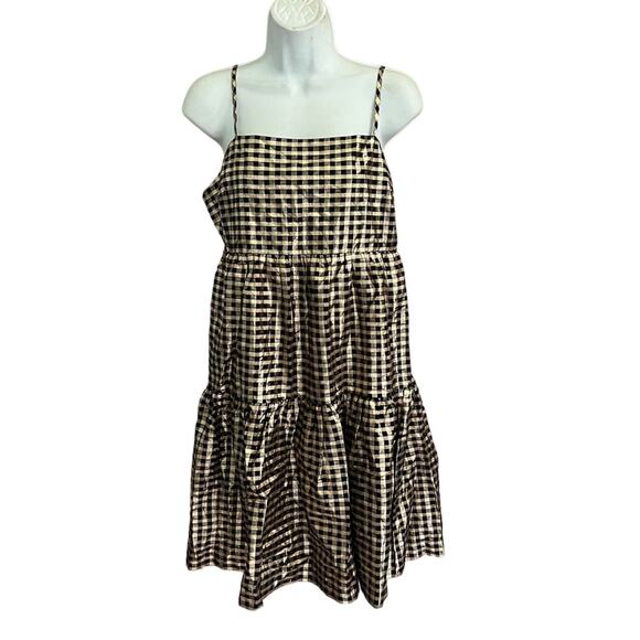 J. Crew Black & Gold Sundress Women’s 6 NEW - Picture 1 of 9